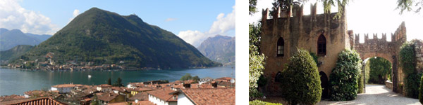 Lago d'Iseo e castello di Bornato