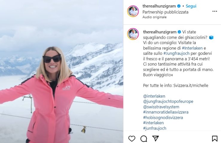 michelle hunziker consiglia vacanza 